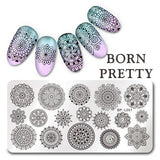 BORN PRETTY Floral Stamping Template Rectangle Various Flower Pattern Nail Art Stamp Image Plate