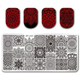 BORN PRETTY Floral Stamping Template Rectangle Various Flower Pattern Nail Art Stamp Image Plate