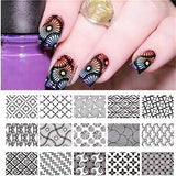 BORN PRETTY Floral Stamping Template Rectangle Various Flower Pattern Nail Art Stamp Image Plate