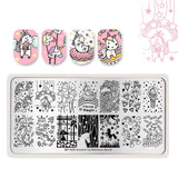 BORN PRETTY Flower Animals Nail Stamping Plate Madanla Butterfly Rectangle Template Printing Stencil Tool