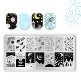 BORN PRETTY Flower Animals Nail Stamping Plate Madanla Butterfly Rectangle Template Printing Stencil Tool