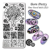 BORN PRETTY Flower Nail Stamping Plates Rectangle Floral Panda Geometry Pattern Manicure Nail Art Image Stamp Template