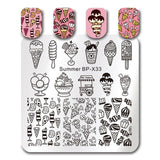 BORN PRETTY Geometry Fruit Nail Art Stamp Template Mandala Baroque Floral Animal Lace Ethnic Image Stamping Plate Manicure Tools