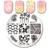 BORN PRETTY Geometry Lace Nail Stamping Plate Space Leaves Flowers Animals Manicure Nail Template Stencil