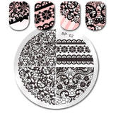 BORN PRETTY Geometry Lace Nail Stamping Plate Space Leaves Flowers Animals Manicure Nail Template Stencil