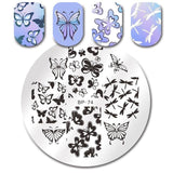 BORN PRETTY Geometry Lace Nail Stamping Plate Space Leaves Flowers Animals Manicure Nail Template Stencil