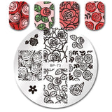 BORN PRETTY Geometry Lace Nail Stamping Plate Space Leaves Flowers Animals Manicure Nail Template Stencil