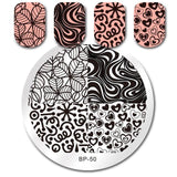 BORN PRETTY Geometry Lace Nail Stamping Plate Space Leaves Flowers Animals Manicure Nail Template Stencil