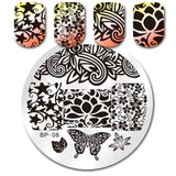 BORN PRETTY Geometry Lace Nail Stamping Plate Space Leaves Flowers Animals Manicure Nail Template Stencil