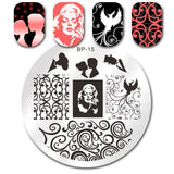 BORN PRETTY Geometry Lace Nail Stamping Plate Space Leaves Flowers Animals Manicure Nail Template Stencil