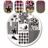 BORN PRETTY Geometry Lace Nail Stamping Plate Space Leaves Flowers Animals Manicure Nail Template Stencil