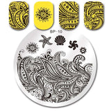 BORN PRETTY Geometry Lace Nail Stamping Plate Space Leaves Flowers Animals Manicure Nail Template Stencil