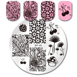 BORN PRETTY Geometry Lace Nail Stamping Plate Space Leaves Flowers Animals Manicure Nail Template Stencil