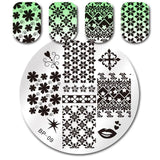 BORN PRETTY Geometry Lace Nail Stamping Plate Space Leaves Flowers Animals Manicure Nail Template Stencil