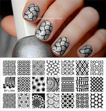 BORN PRETTY Geometry Rectangle Stamping Template Geometric Pattern Manicure Nail Art Stamp Image Plate