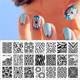 BORN PRETTY Geometry Rectangle Stamping Template Geometric Pattern Manicure Nail Art Stamp Image Plate