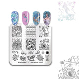 BORN PRETTY Halloween Arabesque Nail Art Stamp Template Geometry Arrow Full Lace Flower Nail Stamping Plates Manicure Tools