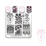 BORN PRETTY Halloween Arabesque Nail Art Stamp Template Geometry Arrow Full Lace Flower Nail Stamping Plates Manicure Tools