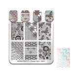 BORN PRETTY Halloween Arabesque Nail Art Stamp Template Geometry Arrow Full Lace Flower Nail Stamping Plates Manicure Tools