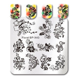 BORN PRETTY Lace Series Nail Stamping Plate Flower Yarn Square Template Nail Art Stamp Plate