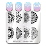 BORN PRETTY Lace Series Nail Stamping Plate Flower Yarn Square Template Nail Art Stamp Plate