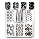 BORN PRETTY Lace Series Nail Stamping Plate Flower Yarn Square Template Nail Art Stamp Plate