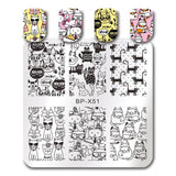 BORN PRETTY Lace Series Nail Stamping Plate Flower Yarn Square Template Nail Art Stamp Plate