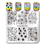 BORN PRETTY Lace Series Nail Stamping Plate Flower Yarn Square Template Nail Art Stamp Plate