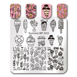 BORN PRETTY Lace Series Nail Stamping Plate Flower Yarn Square Template Nail Art Stamp Plate