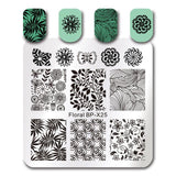 BORN PRETTY Lace Series Nail Stamping Plate Flower Yarn Square Template Nail Art Stamp Plate