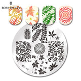 BORN PRETTY Leaves Theme Nail Art Stamp Template Image Plate BP19