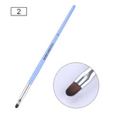 BORN PRETTY Nail Cleaning Brush UV Gel Powder Dust Cuticle Clean Pink Blue Handle Round Pen Manicure Nail Art Tool