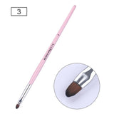 BORN PRETTY Nail Cleaning Brush UV Gel Powder Dust Cuticle Clean Pink Blue Handle Round Pen Manicure Nail Art Tool