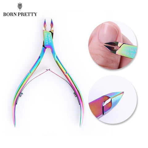 BORN PRETTY Nail Cuticle Nipper Cutter Rainbow Clipper Scissor Dead Skin Remover Trimming Manicure Nail Art Tool