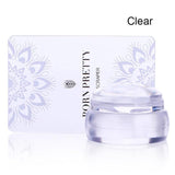 BORN PRETTY Nail Scraper Rose Gold Stamper Chess Clear Jelly Silicone Head Nail Stamper with Cap and  Manicure Stamping Set