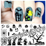 BORN PRETTY Nail Stamping Plate Halloween Series Celebration Rectangle Manicure Stamp Template Nail Art Image Plate