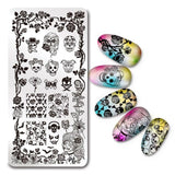 BORN PRETTY Nail Stamping Plate Halloween Series Celebration Rectangle Manicure Stamp Template Nail Art Image Plate