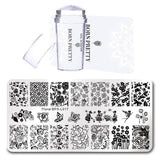 BORN PRETTY Nail Stamping Plate Stamper Scraper Set 3 Pcs Flamingo Summer Image Printing Template Rectangle Manicure Stamp Kit