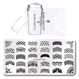 BORN PRETTY Nail Stamping Plate Stamper Scraper Set 3 Pcs Flamingo Summer Image Printing Template Rectangle Manicure Stamp Kit