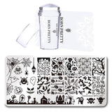 BORN PRETTY Nail Stamping Plate Stamper Scraper Set 3 Pcs Flamingo Summer Image Printing Template Rectangle Manicure Stamp Kit