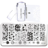 BORN PRETTY Nail Stamping Plate Stamper Scraper Set 3 Pcs Flamingo Summer Image Printing Template Rectangle Manicure Stamp Kit