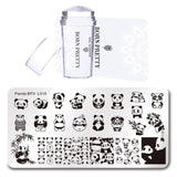 BORN PRETTY Nail Stamping Plate Stamper Scraper Set 3 Pcs Flamingo Summer Image Printing Template Rectangle Manicure Stamp Kit