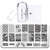 BORN PRETTY Nail Stamping Plate Stamper Scraper Set 3 Pcs Flamingo Summer Image Printing Template Rectangle Manicure Stamp Kit