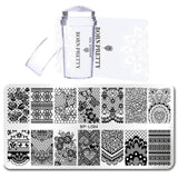 BORN PRETTY Nail Stamping Plate Stamper Scraper Set 3 Pcs Flamingo Summer Image Printing Template Rectangle Manicure Stamp Kit