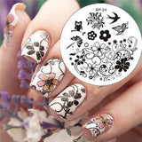 BORN PRETTY Nail Stamping Plates Animal Series Cute Cats Plant Nail Art Stamp Image Template Manicure Stencils Nail Decoration