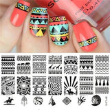 BORN PRETTY Nail Stamping Plates Animal Series Cute Cats Plant Nail Art Stamp Image Template Manicure Stencils Nail Decoration