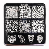 BORN PRETTY Nail Stamping Plates Animal Series Cute Cats Plant Nail Art Stamp Image Template Manicure Stencils Nail Decoration