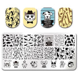 BORN PRETTY Nail Stamping Plates Animal Series Cute Cats Plant Nail Art Stamp Image Template Manicure Stencils Nail Decoration