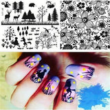 BORN PRETTY Nail Stamping Plates Animal Series Cute Cats Plant Nail Art Stamp Image Template Manicure Stencils Nail Decoration