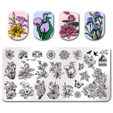 BORN PRETTY Nail Stamping Plates Animal Series Cute Cats Plant Nail Art Stamp Image Template Manicure Stencils Nail Decoration